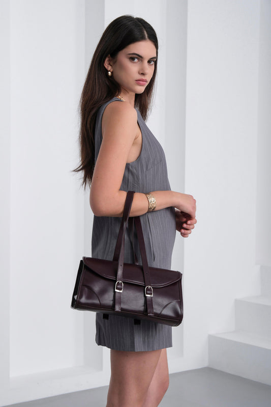 Lue Vintage Baguette Bag Plum