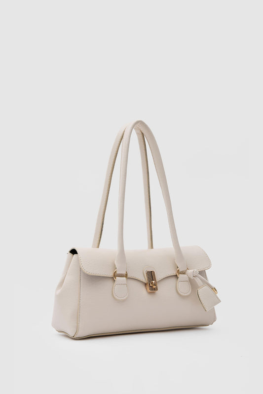 Lunara Vintage Baguette Bag Cream