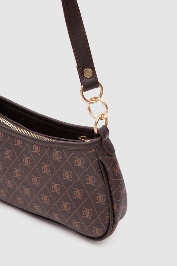 Monogram Baguette and Crossbody Bag Brown