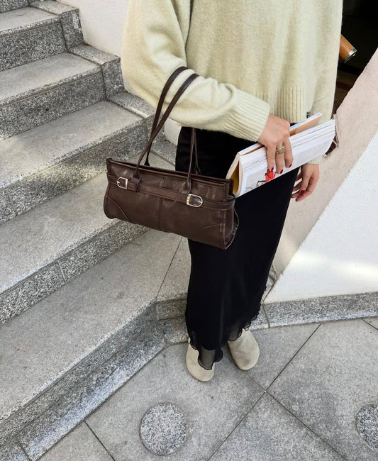 Vintage Baguette Bag Dark Brown