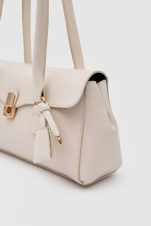 Lunara Vintage Baguette Bag Cream