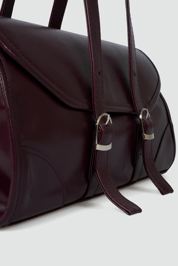 Lue Vintage Baguette Bag Plum