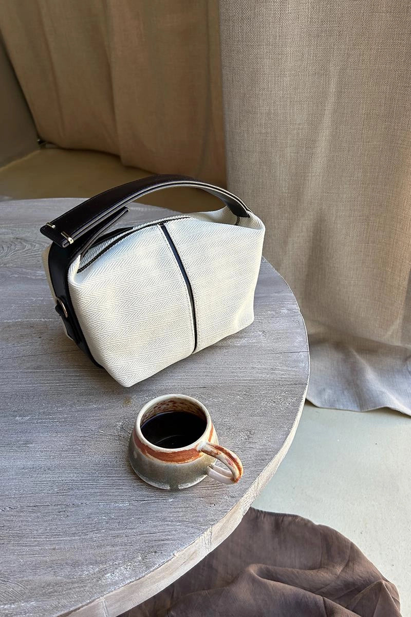 Leo Canvas Handbag and Crossbody Bag, Dark Brown