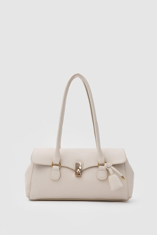 Lunara Vintage Baguette Bag Cream