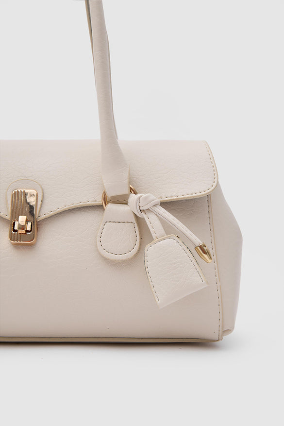 Lunara Vintage Baguette Bag Cream