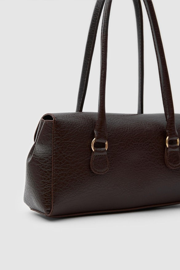 Lunara Vintage Baguette Bag Dark Brown