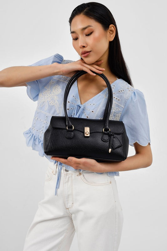 Lunara Vintage Baguette Bag Black