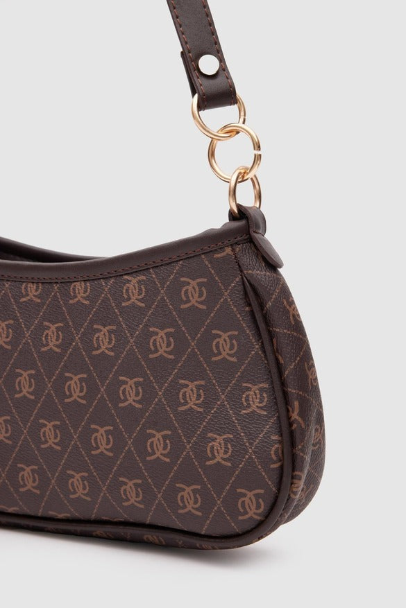 Monogram Baguette and Crossbody Bag Brown