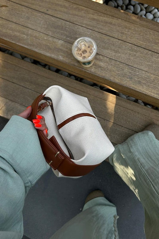 Leo Canvas Handbag and Crossbody Bag, Tan