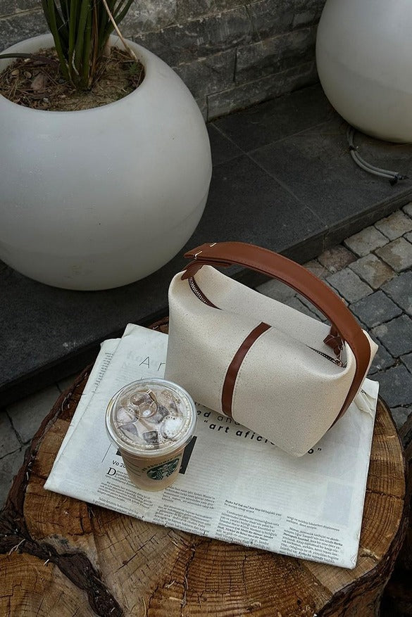 Leo Canvas Handbag and Crossbody Bag, Tan