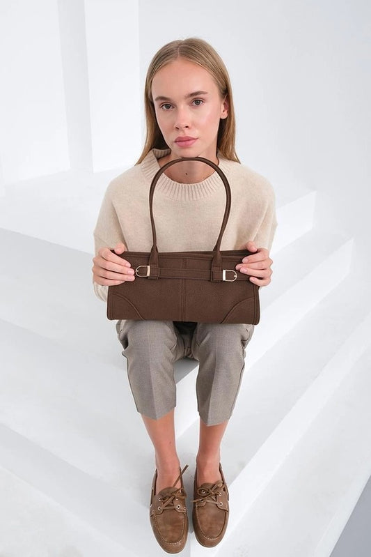 Vintage Suede Bag, Coffee