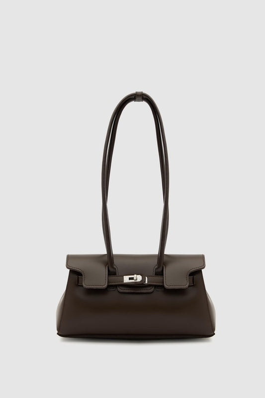 Lockable Baguette Bag, Brown