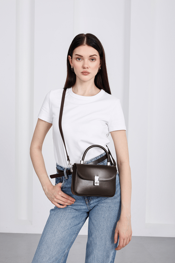 Cobble Small Crossbody Bag Coffee