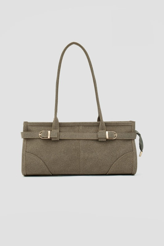 Vintage Suede Bag, Mink