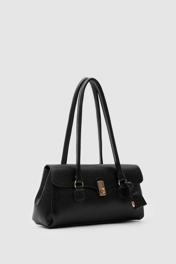 Lunara Vintage Baguette Bag Black
