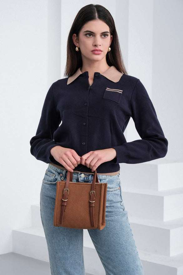 Luxe Crossbody Bag with Belt