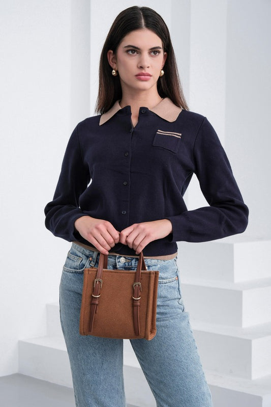 Luxe Crossbody Bag with Belt