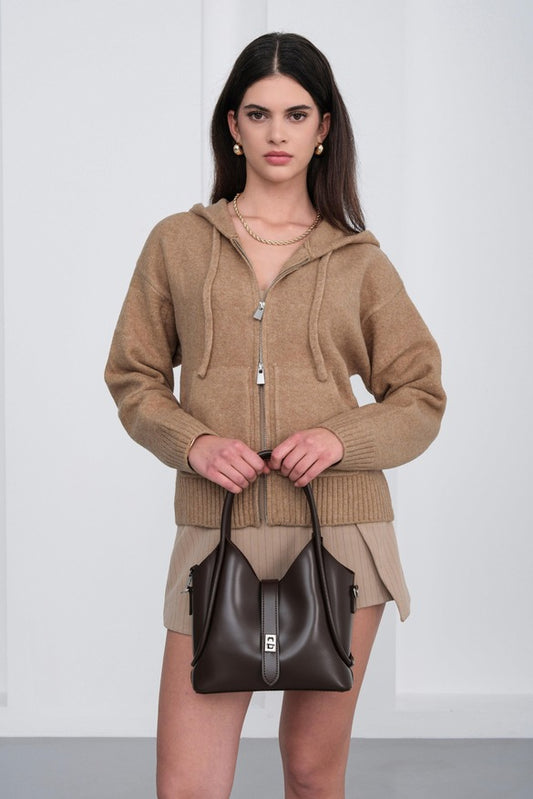 Cindy Handbag and Crossbody Bag, Dark Brown