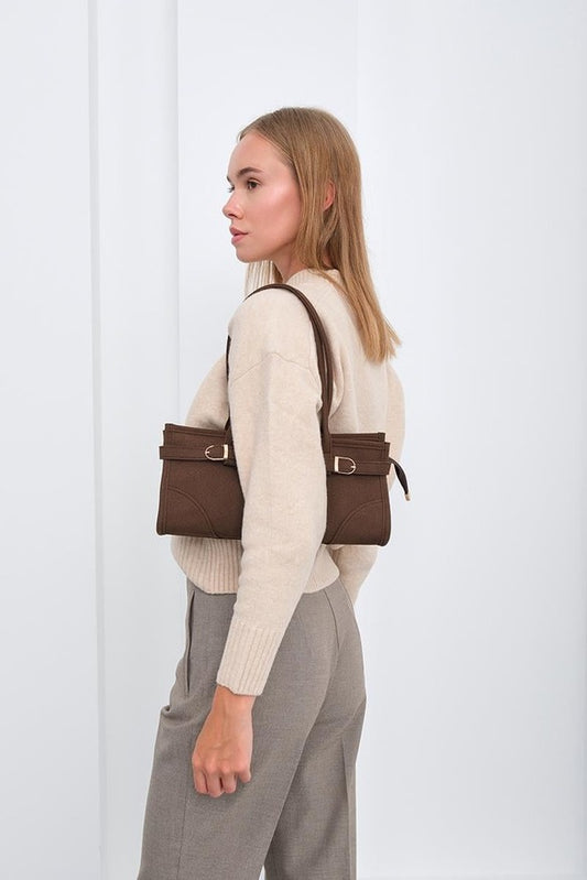 Vintage Suede Bag, Coffee