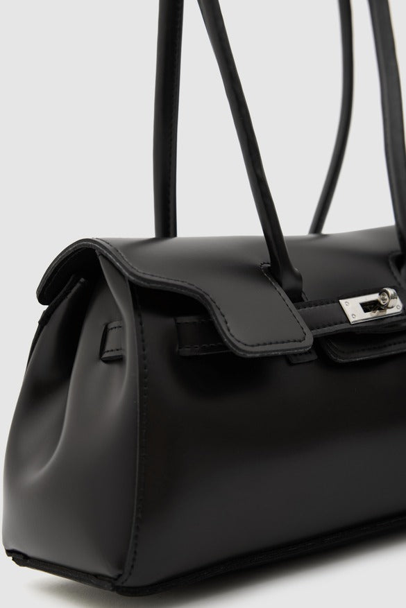 Lockable Baguette Bag, Black