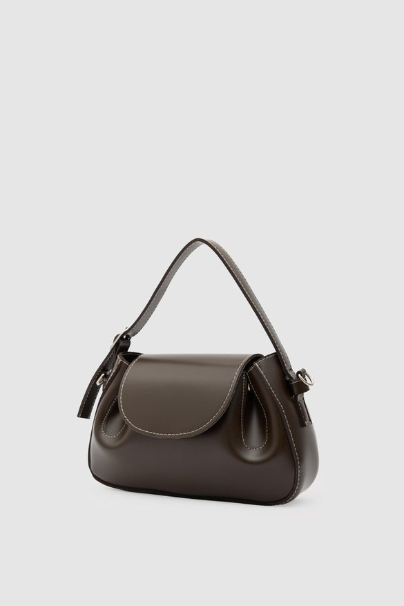 Lover Oval Crossbody Bag -Coffee