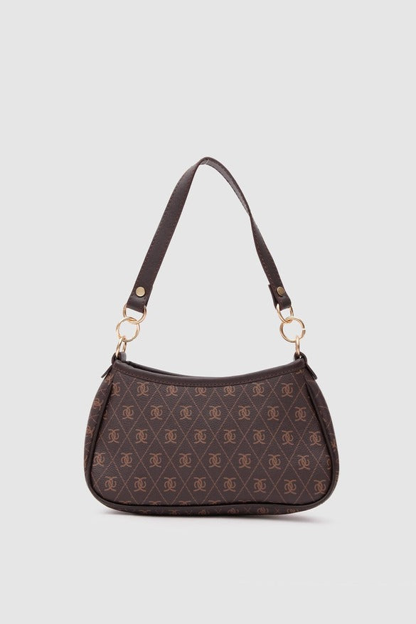 Monogram Baguette and Crossbody Bag Brown