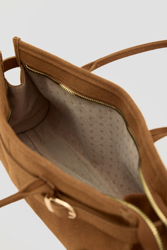 Vintage Suede Bag,Camel