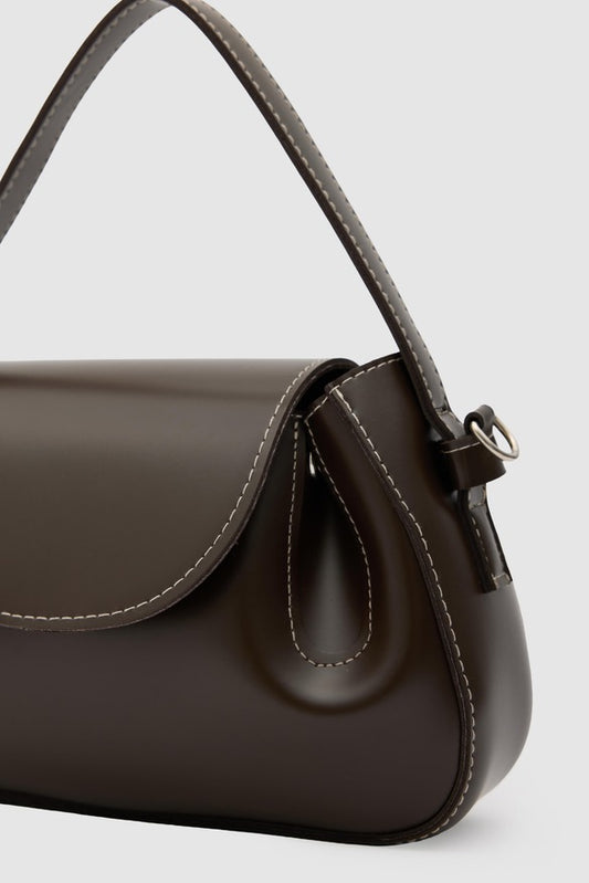 Lover Oval Crossbody Bag -Coffee