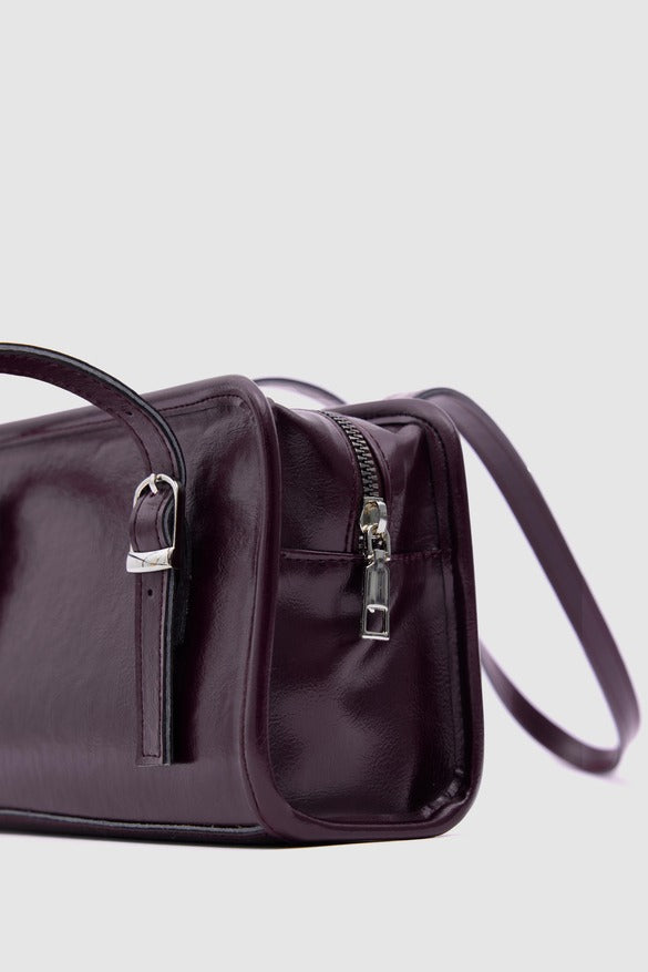 Mini Shoulder Bag, Plum